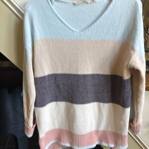 Soft Surroundings Polyester V Neck Sweater. So soft. XS beautiful colors. EUC